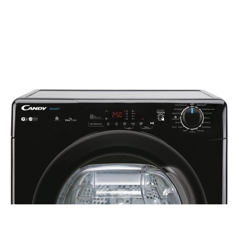 Candy Smart CSE C9DBEB-47 sèche-linge Pose libre Charge avant 9 kg B Noir