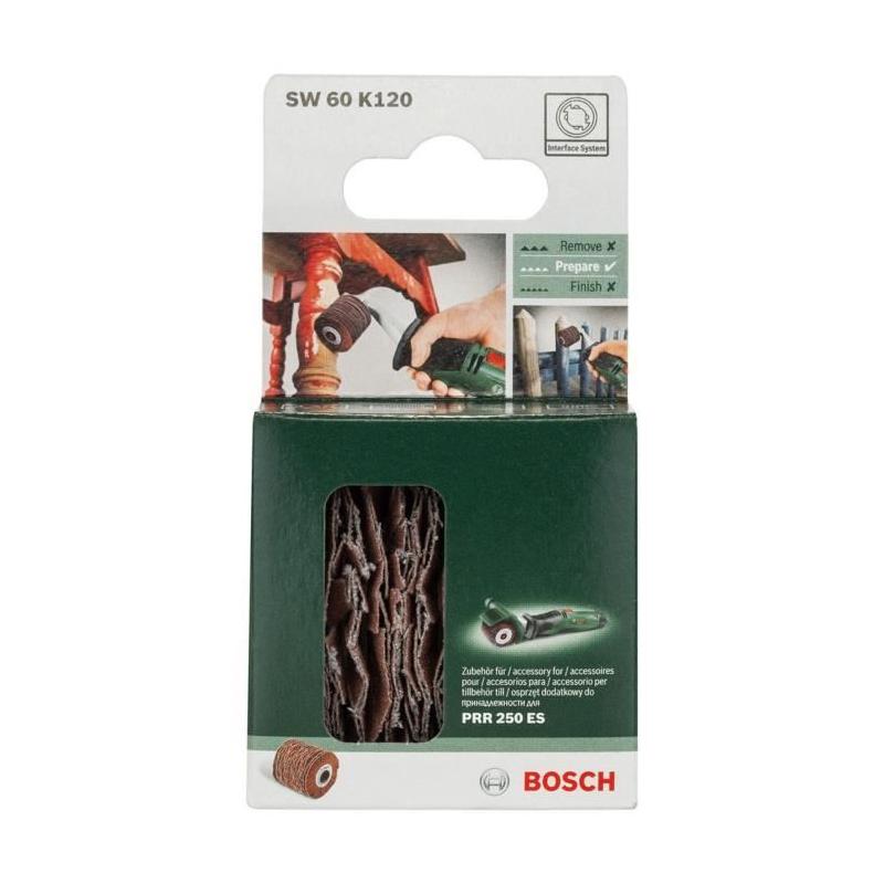 Cylindre abrasif Bosch - Grain 120, Largeur 60mm - Idéal pour Texoro
