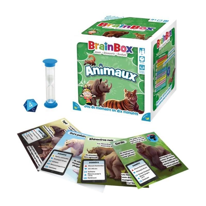 Jeu de société BrainBox Animaux - Jeu d'observation et de mémoire