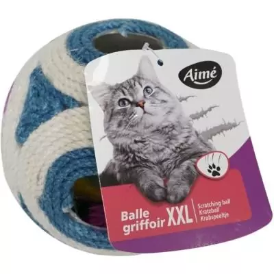 Griffoir XXL AIMÉ - Boule Bleue + 1 Balle 11.5cm Griffoir XXL AIMÉ - Boule Bleue + 1 Balle 11.5cm