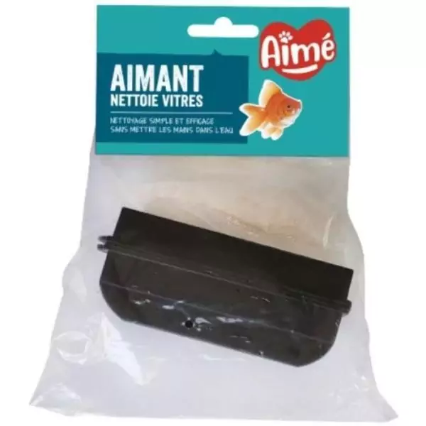 Aimant aquarium Nettoie vitres - AIMÉ - 10cm