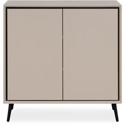 Buffet ARONA 01A - Beige/Noir - Compact et Élégant