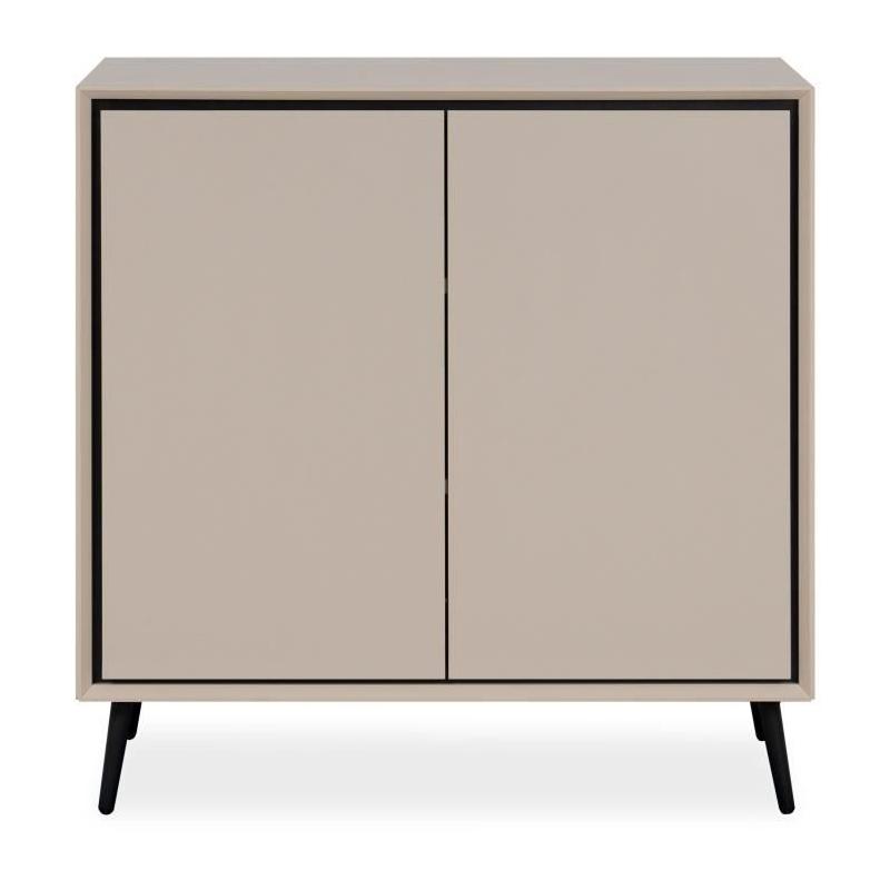 Buffet ARONA 01A - Beige/Noir - Compact et Élégant