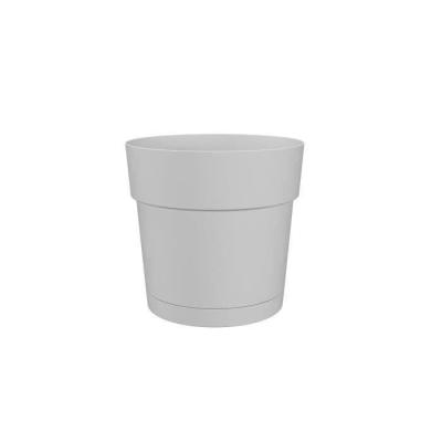 Pot de fleurs rond Capri Large - Réservoir d'eau - D50cm - Blanc