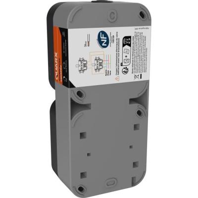 Double prise extérieure verticale QUARX - Aqua Pro IP55, 250V, 16A
