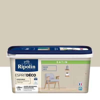 Peinture esprit déco multi-supports - RIPOLIN Beige wes - Satin 2,5L
