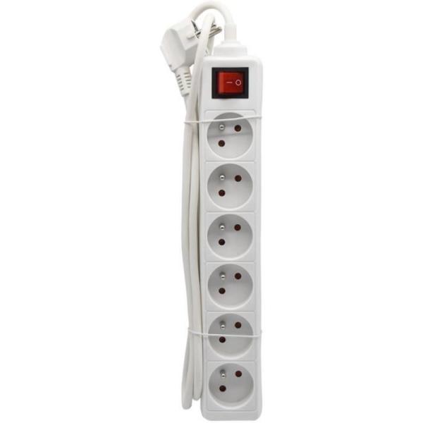 Bloc ménager - GAO - 6 prises - Avec interrupteur, câble 1,4m, protection enfants
