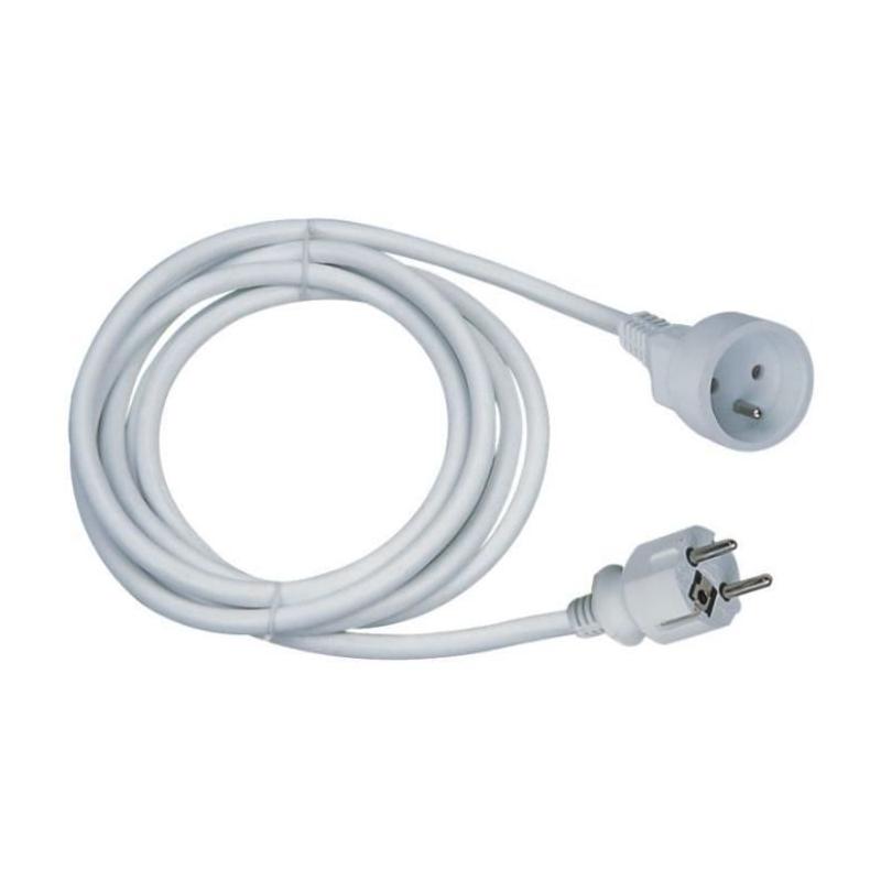 Rallonge électrique flexible et durable - GAO - Blanc - 5m