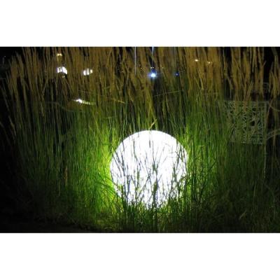 Lampe extérieure LED lumineuse pour jardin - Boule blanche 50cm Ø
