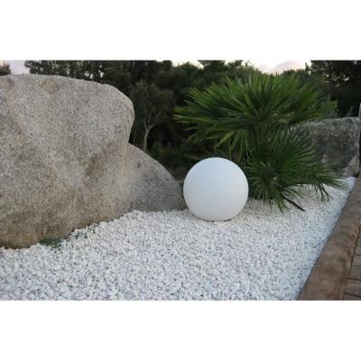 Lampe extérieure LED lumineuse pour jardin - Boule blanche 50cm Ø