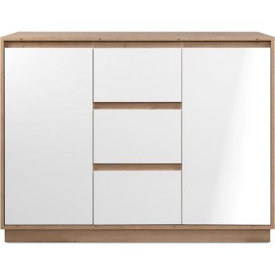 Buffet PHoeNIX Chene Artisan Blanc - 2P 3T - 117x88x40cm