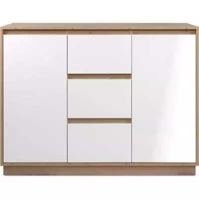 Buffet PHoeNIX Chene Artisan Blanc - 2P 3T - 117x88x40cm