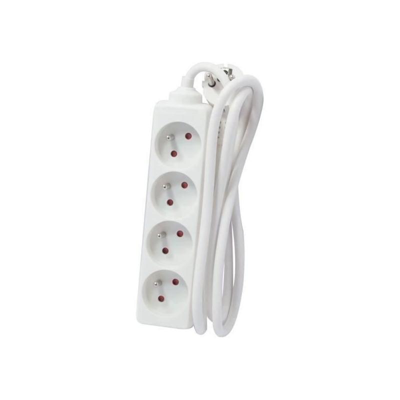 Chacon Bloc Multiprise 4 prises 16A 5m Blanc