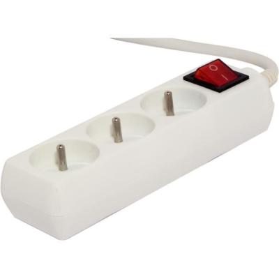 Bloc avec interrupteur - CHACON - 3 prises x 16 A - 1,5 m - Blanc