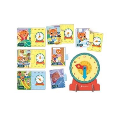 Puzzle CLEMENTONI - L'heure : Casse-tête éducatif compact