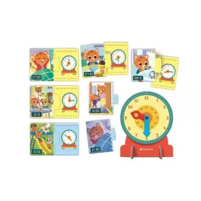 Puzzle CLEMENTONI - L'heure : Casse-tête éducatif compact