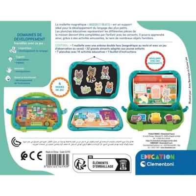 CLEMENTONI - Mallette magnétique pour apprendre les mots et objets