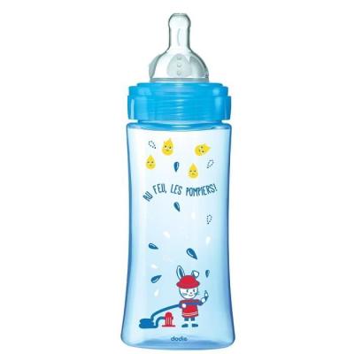 Biberon Dodie Initiation+ Anti-Coliques 330ml Bleu Pompier