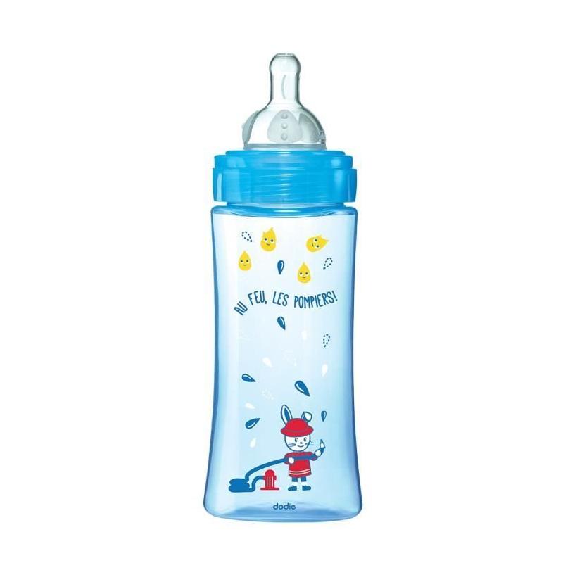 Biberon Dodie Initiation+ Anti-Coliques 330ml Bleu Pompier