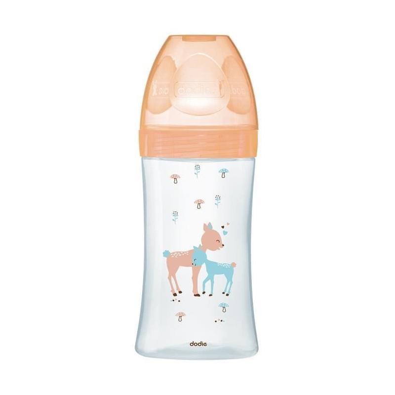 Biberon en verre anti-coliques Dodie 270ml - Beige Biche