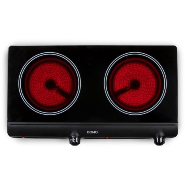 Plaque de cuisson - DOMO - 2 feux - 50,2 x 29,4 x 6,7 cm - DO339KP