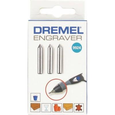 Lot de 3 Pointes Carbure DREMEL 9924 pour Gravure sur Bois, Métaux et Plastiques