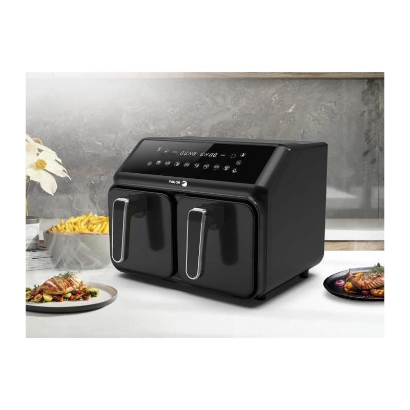 FAGOR Airfryer 8L - Friteuse sans huile 2 cuves de 4L - 2200W