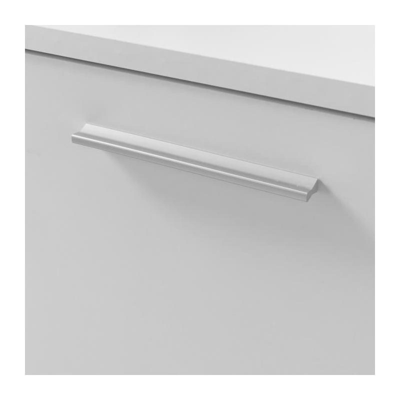 Buffet 4 portes 3 tiroirs blanc mat - Design épuré - Bois certifié FSC