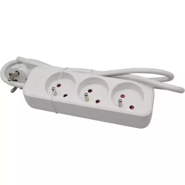 Bloc ménager - GAO - 3 prises 2P+T - Avec protection enfants, conforme NF