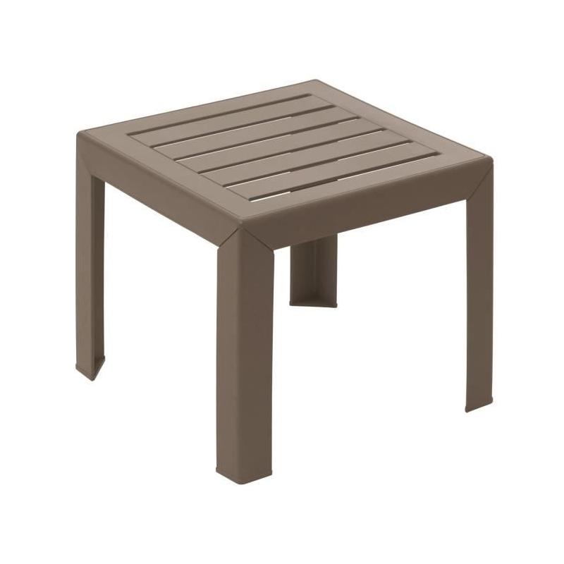 Table basse Miami 40x40cm taupe - Dimensions colis: 43x43x6 cm