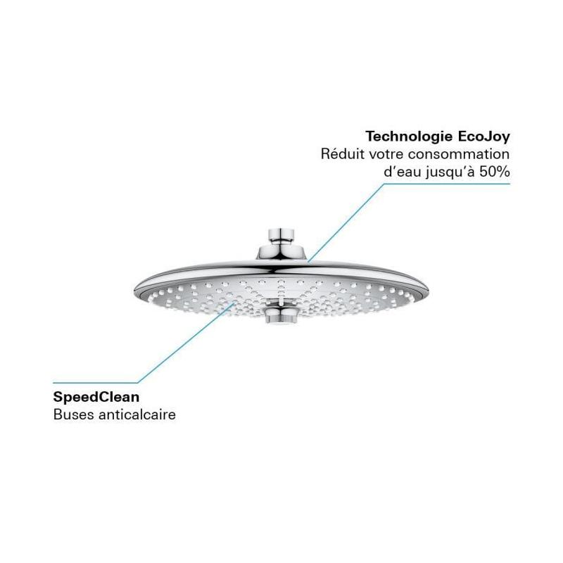 Pommeau de douche GROHE Vitalio Joy 260 - 3 jets - chromé
