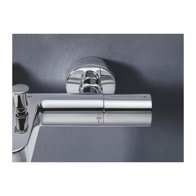Mitigeur thermostatique bain/douche GROHE Precision Get - Chromé