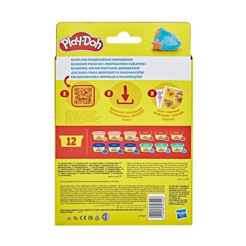 Pack de 12 Play-Doh 28g: Fêtez l'Imagination avec Autocollants