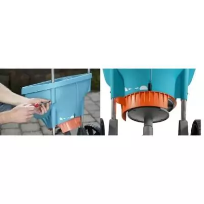 Épandeur d'engrais XL sur roues GARDENA - Capacité 18L - Surface 800m² max Épandeur d'engrais XL sur roues GARDENA - Capacité 18L - Surface 800m² max