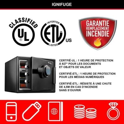 Coffre-fort ignifugé et étanche 22L - MASTER LOCK LFW082FTC