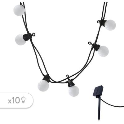 Guirlande lumineuse solaire LUMISKY PARTY MILKY SOLAR - 8 modes - 10 globes LED