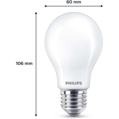 Ampoule LED PHILIPS Classic 60 W Blanc chaud x3 - Non dimmable