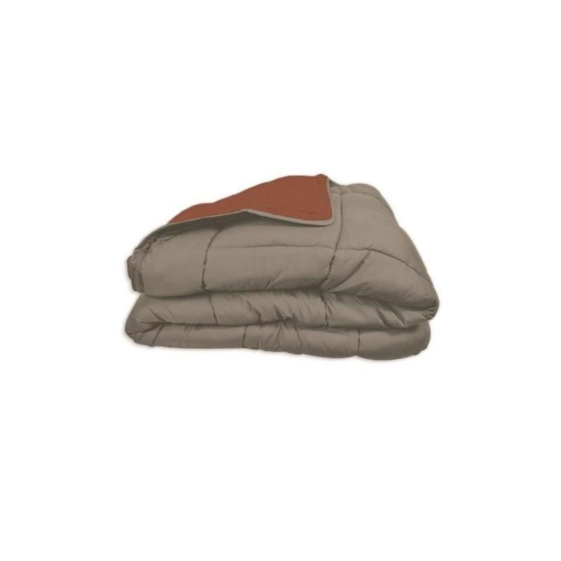 Couette chaude Microfibre 400g/m² Galet & Gingembre 240x260cm - Luxe et chaleur