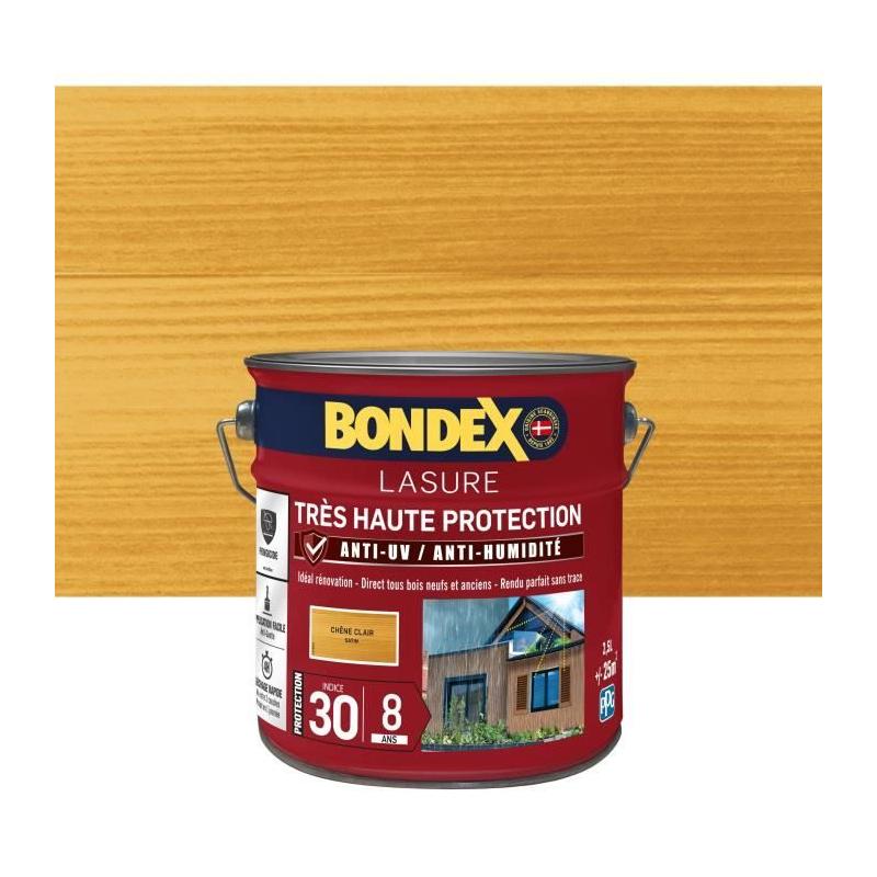 Revêtement Bois Durable: BONDEX LASURE 8 ans Chêne Clair - 2,5L