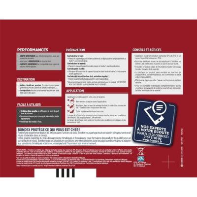 Revêtement Bois Durable: BONDEX LASURE 8 ans Chêne Clair - 2,5L