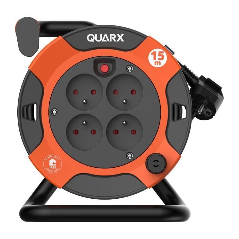 Enrouleur QUARX Bricolage 15m - Compact et Sécurisé