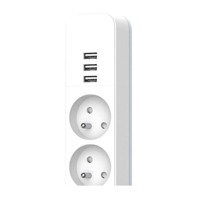 Multiprise QUARX - 4 prises + 3 ports USB - Câble 1,5m