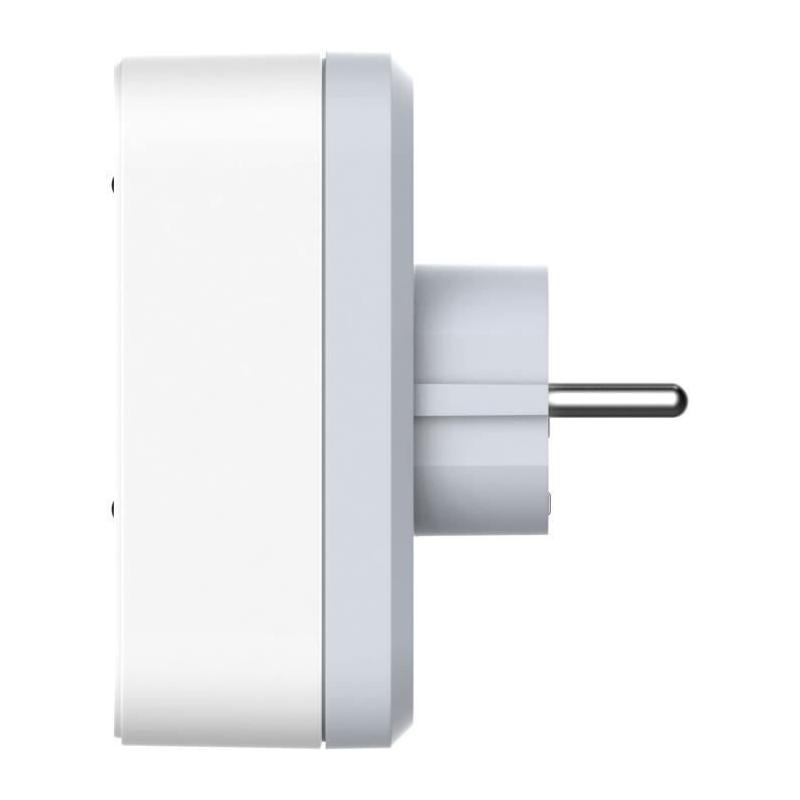 Prise Biplite QUARX 2P 16A Blanc/Gris Clair - NF Conforme