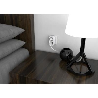 Prise Biplite QUARX 2P 16A Blanc/Gris Clair - NF Conforme