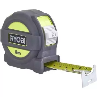 Ruban à mesurer RYOBI 8 m x 25 mm - Pratique et précis