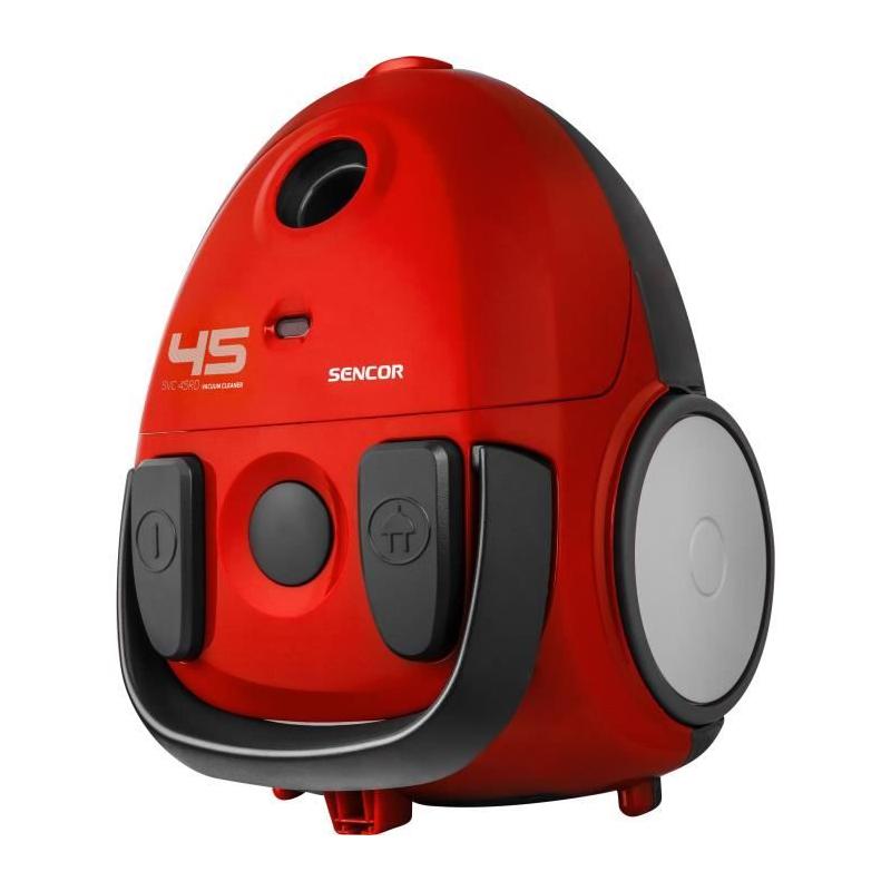 Aspirateur traîneau avec sac SENCOR SVC 45RD-EUE3 - Rouge - Performances ECO 850W