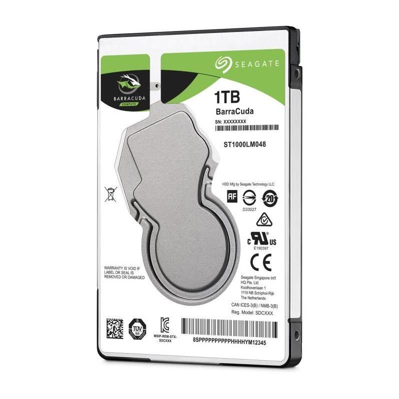 Disque dur Interne Seagate BarraCuda 1To 5400 tr/min - Compact & Performant