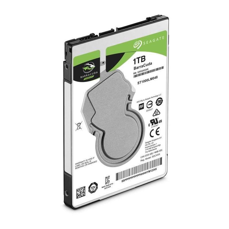 Disque dur Interne Seagate BarraCuda 1To 5400 tr/min - Compact & Performant