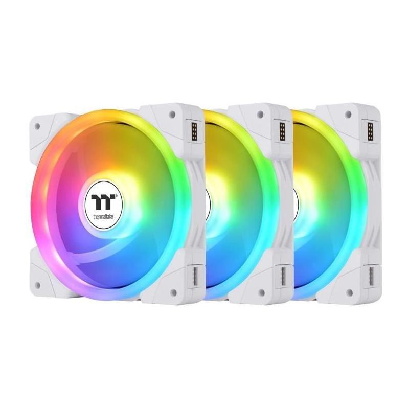 Ventilateur PC RGB 3x120mm - Blanc - Haute Performance