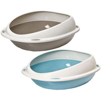 Bac à litière AIMÉ - Oval avec rebord amovible - Pour Chat - 45 x 36 x 15,5 cm